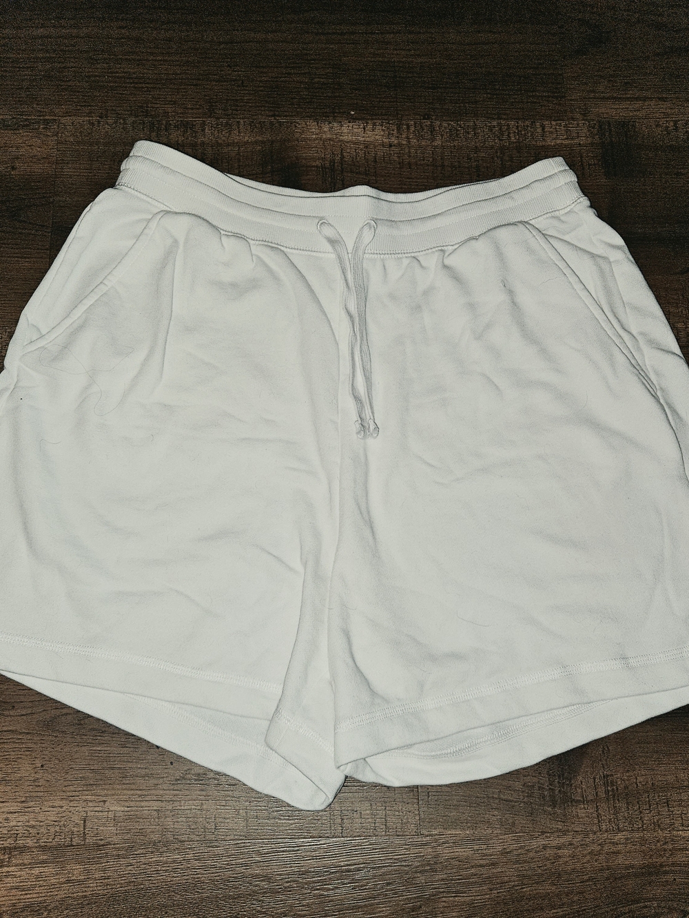 Old Navy White Athletic Drawstring Shorts